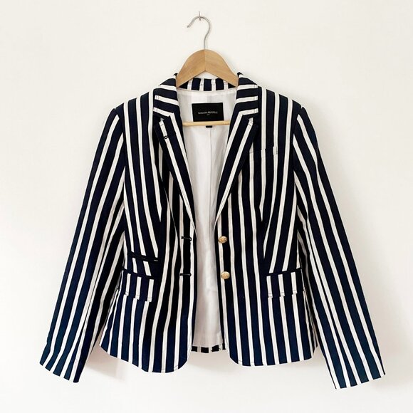 🦓 FOR SALE 🦓 Banana Republic Striped Blazer/Jacket, Size 6 - Picture 1 of 1